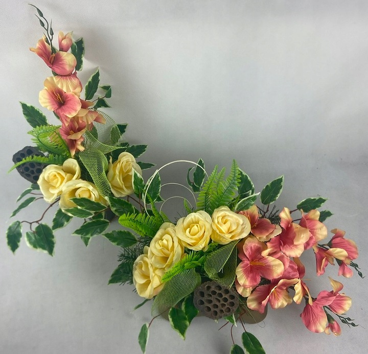 Stroik na cmentarz GRÓB kompozycja ZESTAW flakon