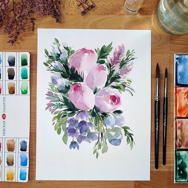 Zestaw AKWARELI SONNET 24 k do Zdobień Paznokci - oryginalne Farby Manicure