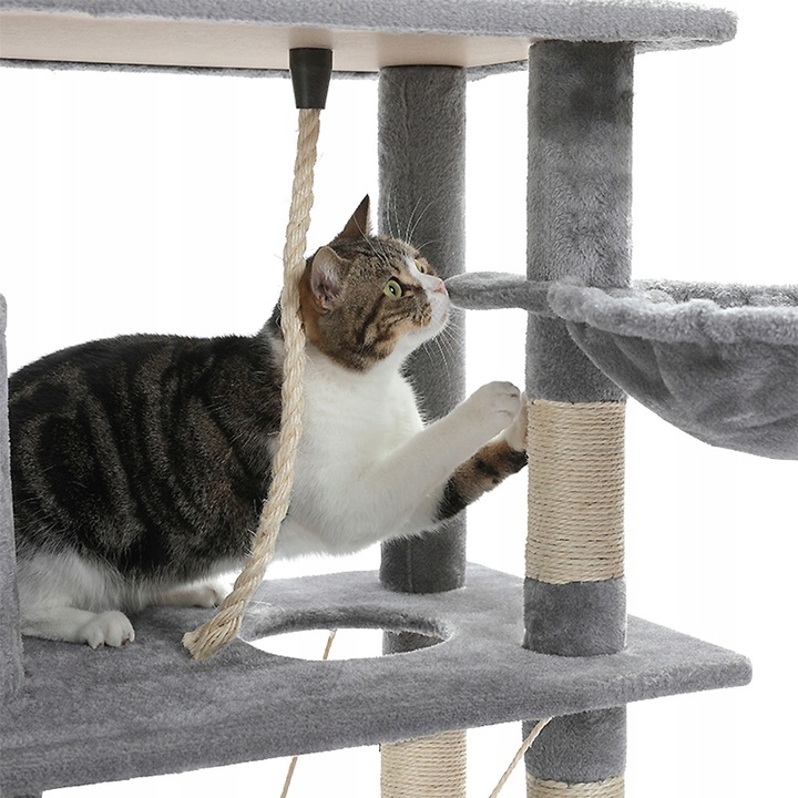 DRAPAK DLA KOTA Z HAMAKIEM LEGOWISKO DUŻY DRAPAK Z DOMKIEM 6 POZIOMÓW XXL