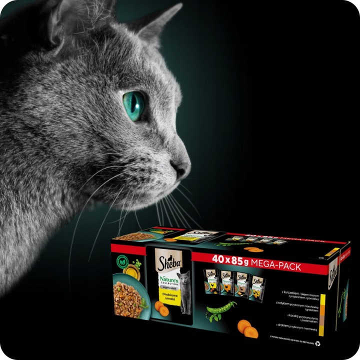 MOKRA KARMA SHEBA NATURE'S COLLECTION DROBIOWE SMARKI 40X85G GALARETKA