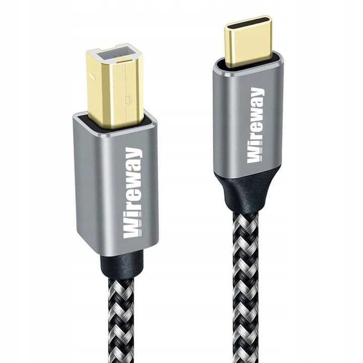 KABEL PRZEWÓD USB 2.0 USB-B DO USB-C DO DRUKARKI OPLOT WIREWAY WW332102 2m