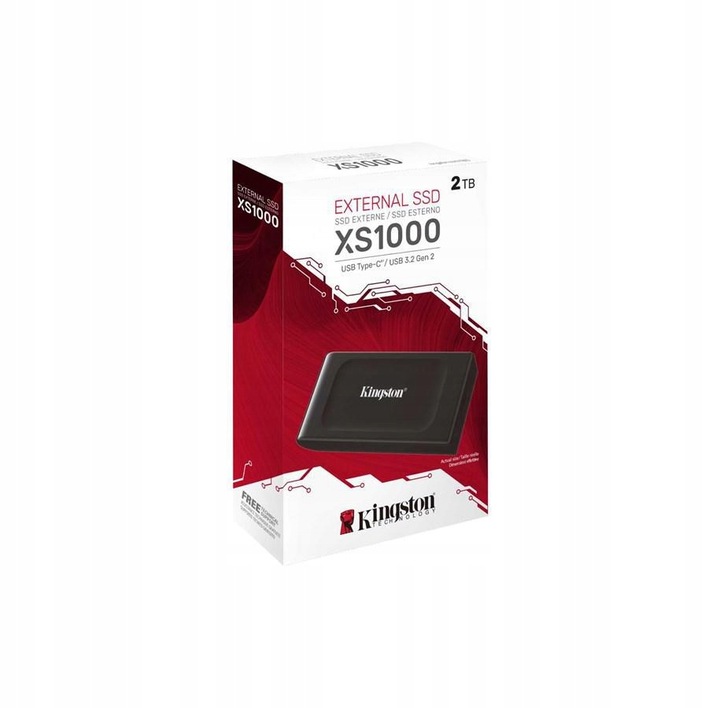 Dysk zewnętrzny SSD Kingston XS1000 2TB USB-C 3.2 Gen 2x2 SXS1000/2000G