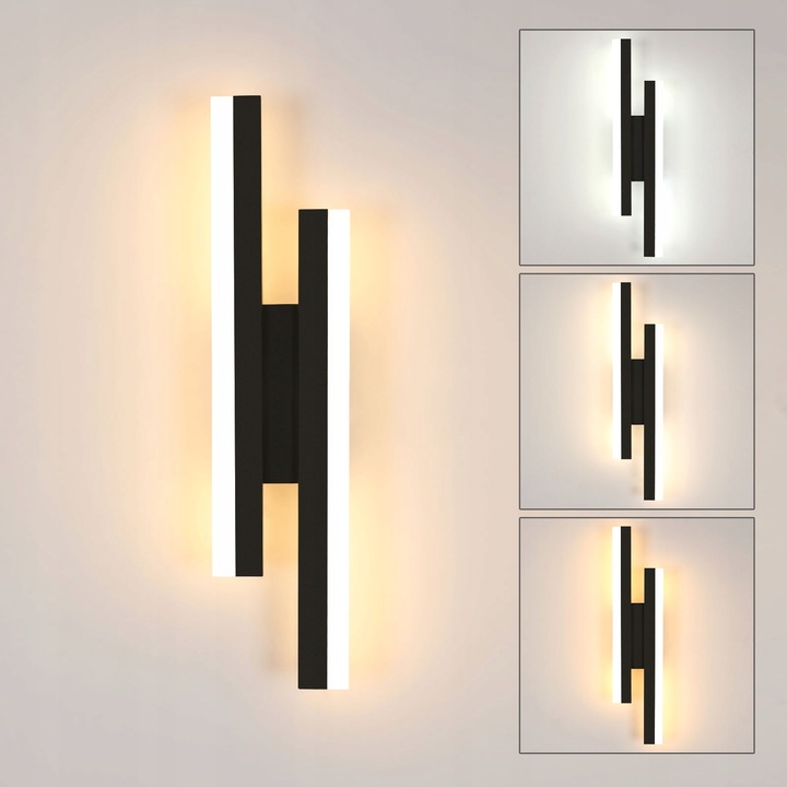 LAMPA LINIOWA SCIENNA LED KINKIET CZARNA ŚCIEMNIALNA NOWOCZESNA DO