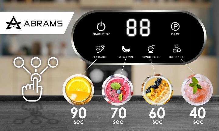 Blender Kielichowy 1500W Szklany 1,5l Bidon 600Ml Ostrza Tytanowe