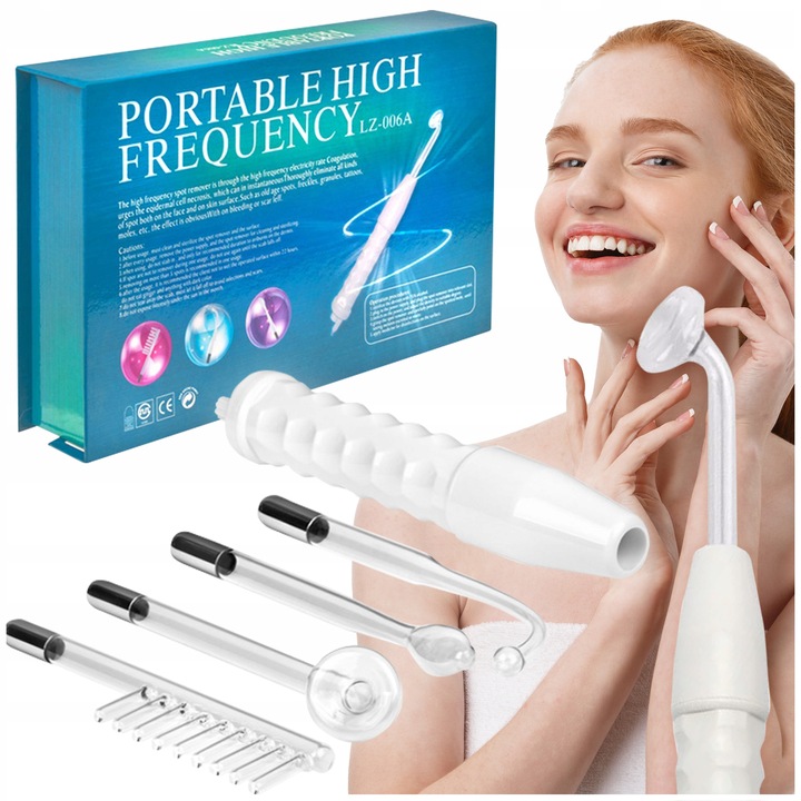 DERMA WAND PRO darsonval 4 elektrody peloty najmocniejszy do skóry twarzy