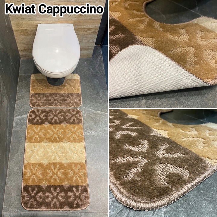 Komplet 2-częściowy dywanik łazienkowy podgumowany szybkoschnący mix wzorów
