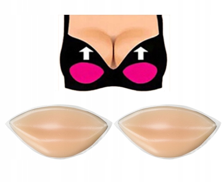 WKŁADKI DO BIKINI STANIKA PUSH UP SILIKON WYMIENNE MODELUJĄCE POWIĘKSZAJĄCE