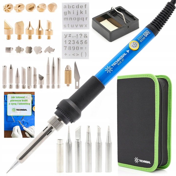 WYPALARKA DO DREWNA LUTOWNICA TBJ60W Z POTENCJOMETREM ZESTAW 39w1 TECHREBAL