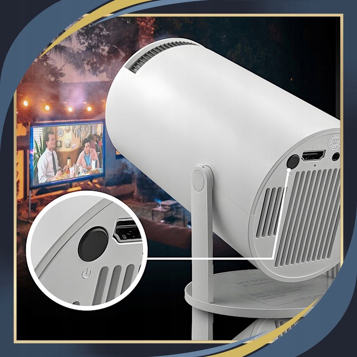 Projektor Rzutnik Przenośny Android Smart TV LED 4K Głośnik WIFI 130