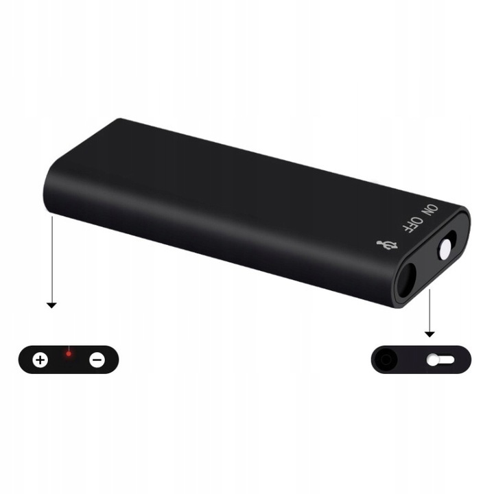 MINI DYKTAFON SZPIEGOWSKI PODSŁUCH DETEKCJA 16 GB