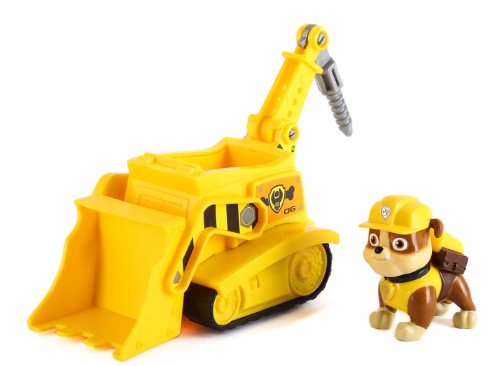 PSI PATROL RUBBLE FIGURKA POJAZD SPYCHACZ BULDOŻER