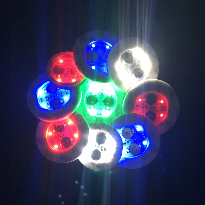 PODSTAWKA NAKLEJKA LED POD BUTELKĘ SZKLANKĘ KUBEK ZESTAW 12 SZT.