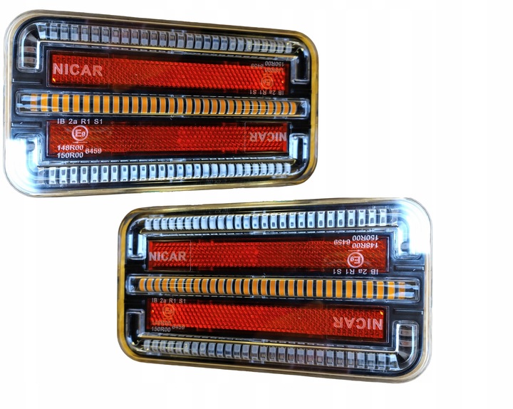 LAMPY LED TYLNE LEDOWE PARA KOMPLET 12-24V DO PRZYCZEP NACZEP 3 FUNKCJE