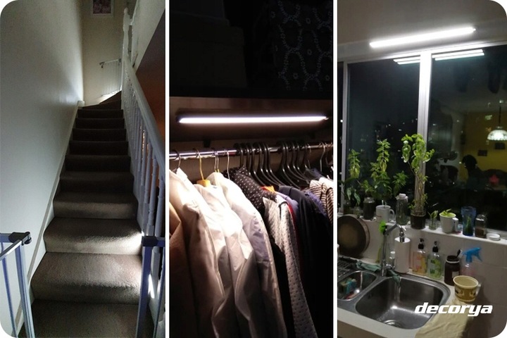 BEZPRZWODOWA LISTWA LED MAGNETYCZNA USB LAMPKA Z CZUJNIKIEM RUCHU ZMIERZCHU