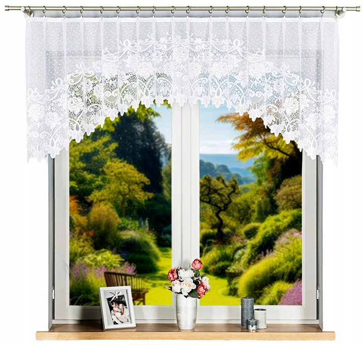 Firana żakardowa DEMETRIA 400x160cm (gotowa) z łukiem