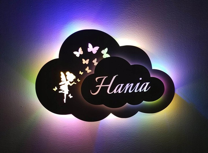 Lampka nocna LED CHMURKA -Gwiazdki z imieniem