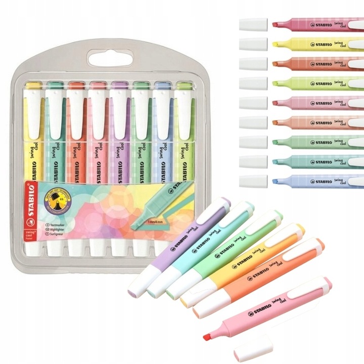 Zakreślacz Stabilo Swing Cool Pastel 8 Kolorów