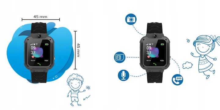 Zegarek CALMEAN EASY Smartwatch Dzieci IP67 GSM