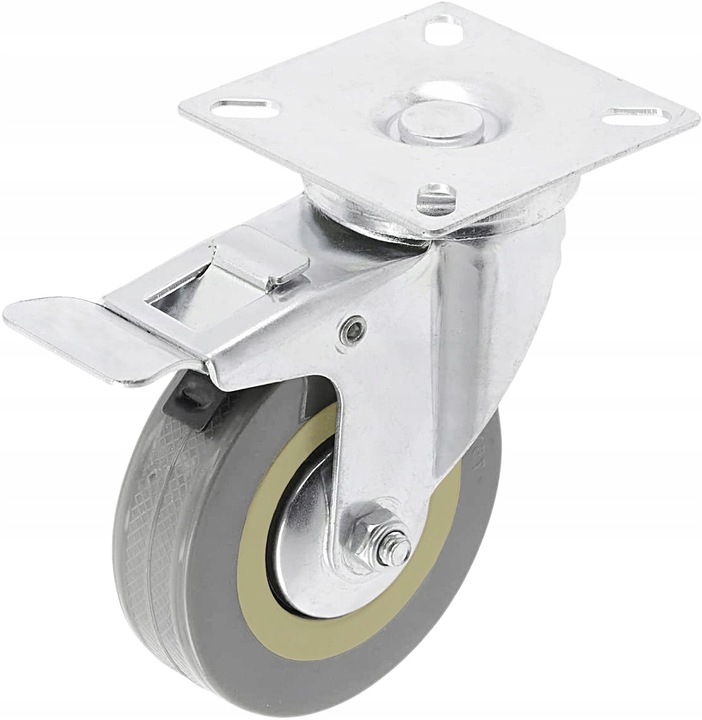 KÓŁKA MEBLOWE OBROTOWE GUMOWE CICHE KOŁA ŁOŻYSKOWANE ZESTAW 4 KÓŁEK