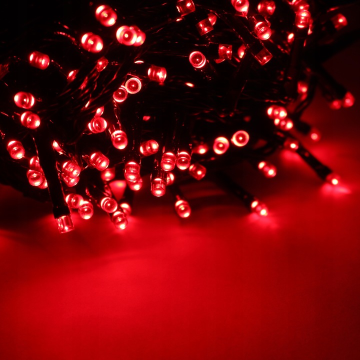 Lampki choinkowe 200 led zewnętrzny kolor czerwony