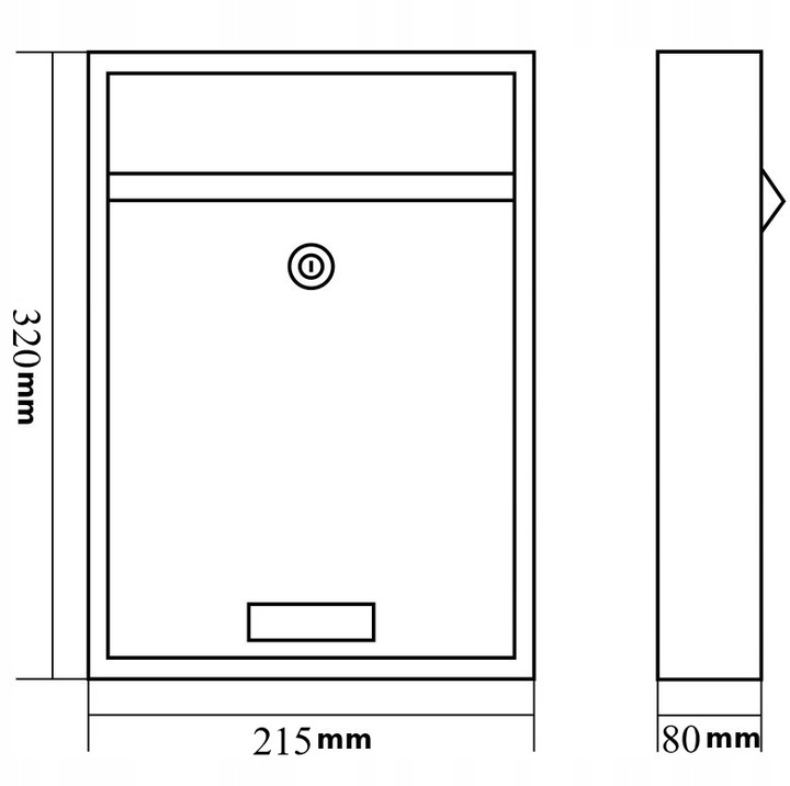SKRZYNKA NA LISTY Z NUMEREM DOMU Adresem POCZTOWA A4 Czarna WZORY