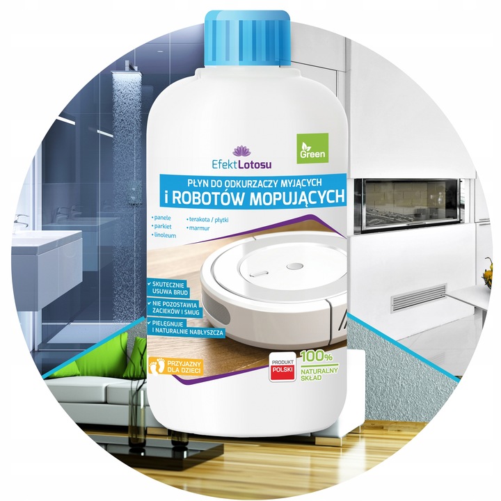 PŁYN DO MYCIA PODŁÓG MOPÓW ODKURZACZY BIONICZNYCH + FILTR DO MOPA HIZERO