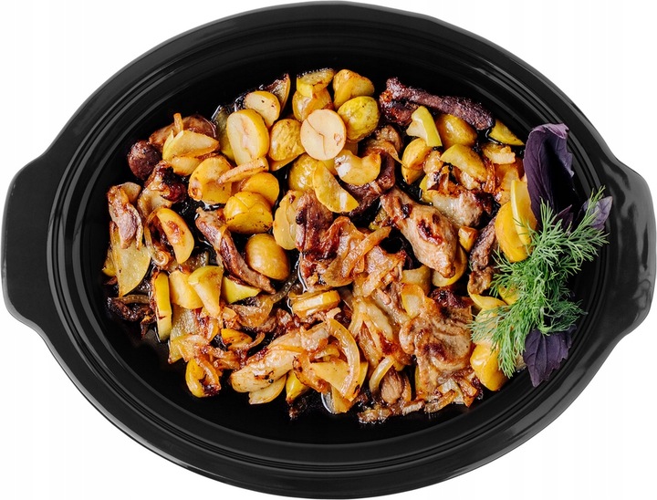 LUND WOLNOWAR GARNEK CERAMICZNY SLOW COOKER INOX LCD 320W 5,6L 3TRYBY