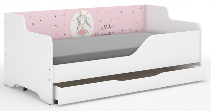 Łóżko dziecięce LILU 160x80 z GRAFIKĄ - Szuflada !