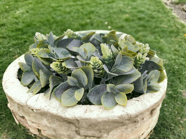 WIANEK GĘSTY BOHO NA STÓŁ ŚLUB WESELE DEKORACYJNE WIANKI Z LIŚCMI