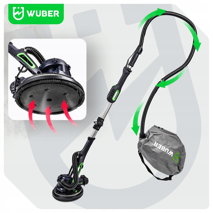 SZLIFIERKA DO GŁADZI GIPSU ŚCIAN SUFITU TYNKU ŻYRAFA WYSIĘGNIK 900W