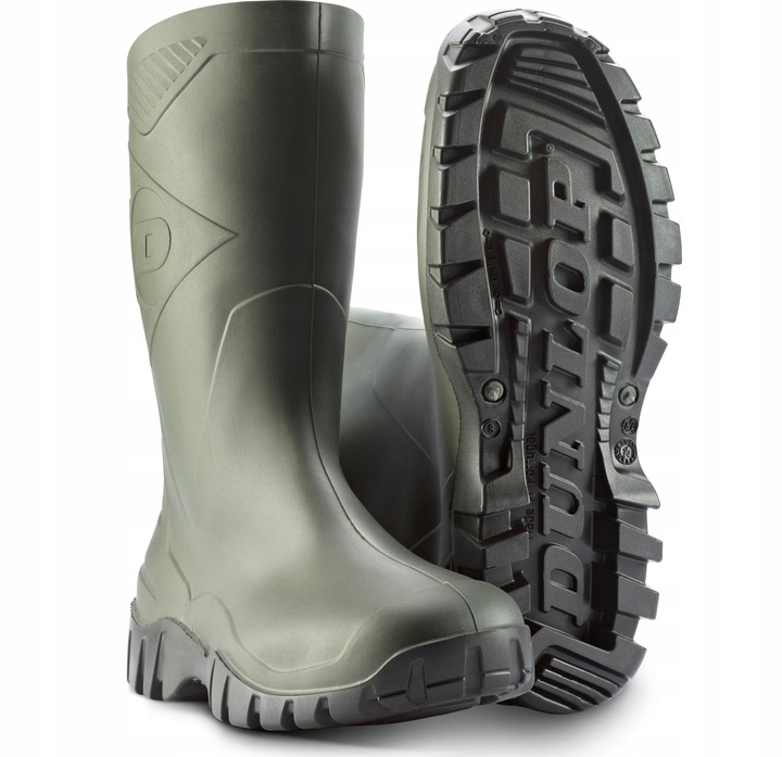 Kalosze Dunlop Dee zielono - czarne rozmiar 44 ogród grzyby las