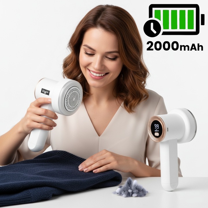 GOLARKA DO UBRAŃ TKANIN TAPICERKI MOCNA AKUMULATOROWA USB 2000mAh+ 3