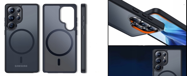 Etui CASE do Samsung Galaxy S25 ULTRA MAGNETYCZNE MATOWE WZMACNIANE 2xSZKŁO
