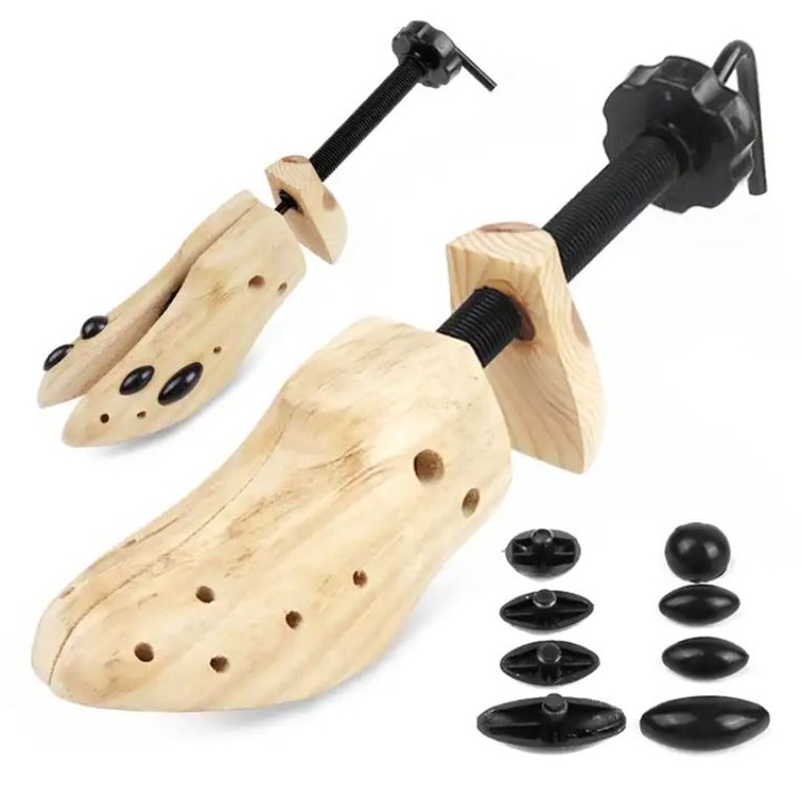 DREWNIANE PRAWIDŁA do ROZCIĄGANIA BUTÓW REGULOWANE 42-46 PARA 2 SZT