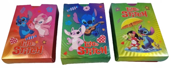 LILO I STITCH ZESTAW 4w1 ZŁOTE CZARNE SREBRNE TĘCZOWE / KOLOROWE 220 sztuk