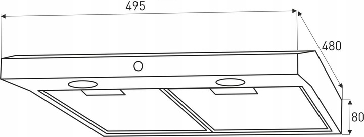Okap kuchenny podszafkowy Modo 50 INOX