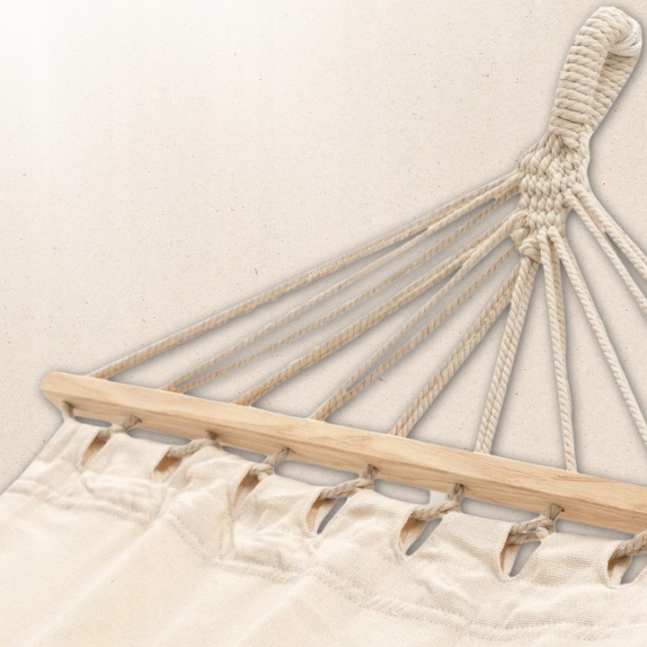 Wygodny HAMAK OGRODOWY BOHO makrama HUŚTAWKA ogrodowa LEŻAK WISZĄCY mocny