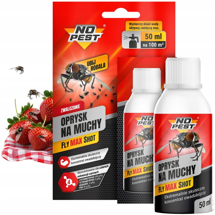 ULTRA MOCNY OPRYSK PŁYN KONCENTRAT PREPARAT ŚRODEK NA MUCHY KOMARY