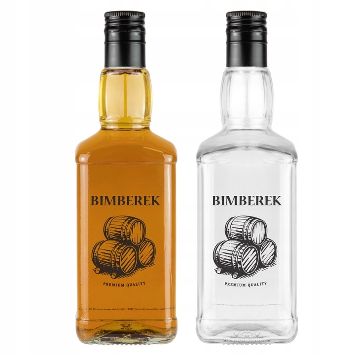 20x Butelki szklane DANIELS 0,5l nadruk BIMBER KRATOWNICA Wódka Alkohol