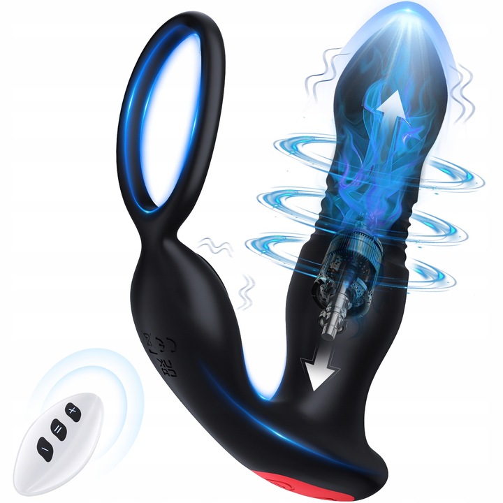 Wibrujący masażer prostaty Wibrator analny czarny