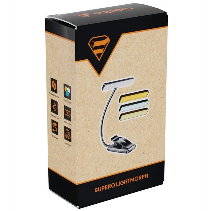 Lampka do czytania książek bezprzewodowa z 24 LED, obracana elastyczna