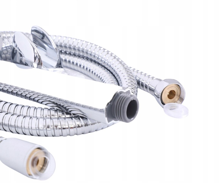 Słuchawka prysznicowa z wężem chrom do wanny z uchwytem ściennym YOKA