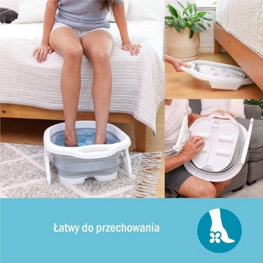 Miska brodzik do pedicure stóp roller składana