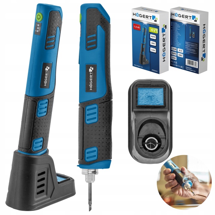 LUTOWNICA BEZPRZEWODOWA AKUMULATOROWA 4V 450°C PRECYZYJNA