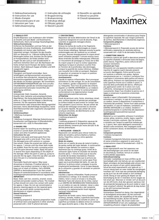 MARKER DO EMALIOWANIA WANIEN sprzętu AGD biały 6ml