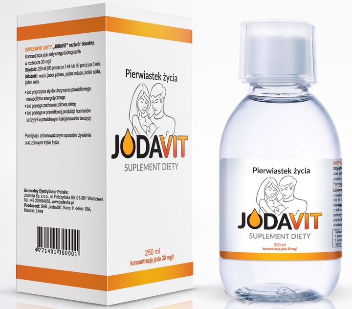 Jodavit 250 ml - suplement jod w płynie, jodek potasu OD PRODUCENTA, CIĄŻA