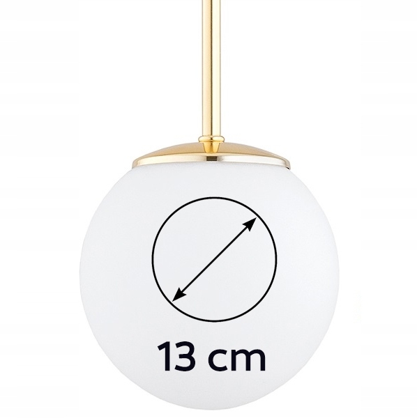 Lampa Wisząca Sufitowa Złota Żyrandol Białe Kule 6x LED E27