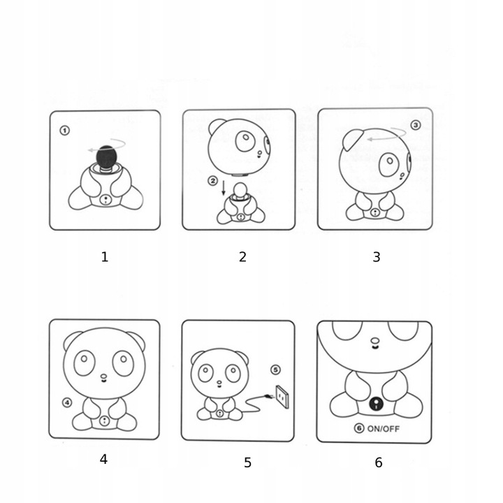 LAMPKA NOCNA DLA DZIECI LED MIŚ BIAŁA DO GNIAZDKA PREZENT