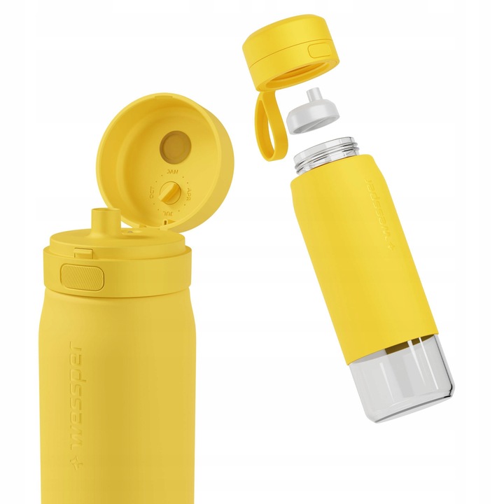 Butelka filtrująca szklana bidon na wodę z filtrem WESSPER B2 ACTITEX