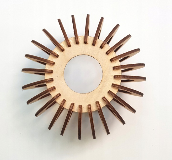 Klosz DREWNIANY do lamp na E27 LOFT KULA drewno